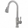 Stainless Steel Kitchen Faucet with Pull-Down Sprayer for Sink