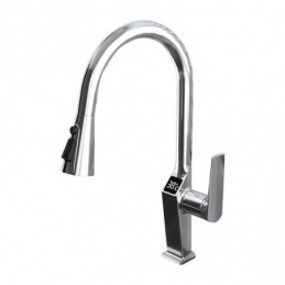 3 Spray Modes Kitchen Faucet with Pull Down Sprayer and Temperature Display