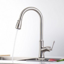 Brushed Kitchen Faucet Pull...