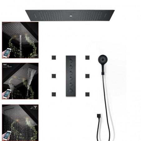 Discount LED Ceiling Rain Shower Head Combo System with Body Jets and ...