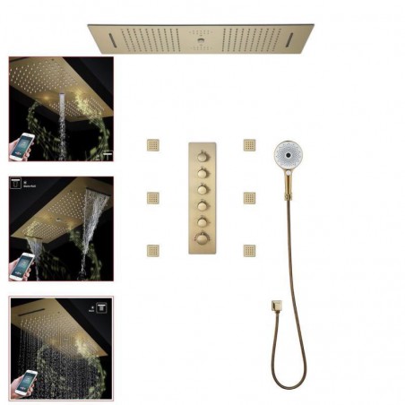 Discount LED Ceiling Rain Shower Head Combo System with Body Jets and ...