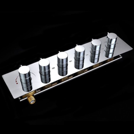 Discount Multi Function Chrome LED Thermostatic Shower Set with ...