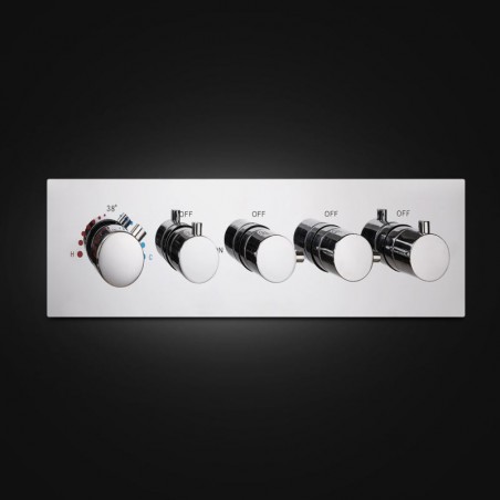 Discount Multi Function Chrome LED Thermostatic Shower Set with ...