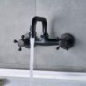 Wall Mount Oil rubbed Bronze Single Handle Bathroom Sink Faucet