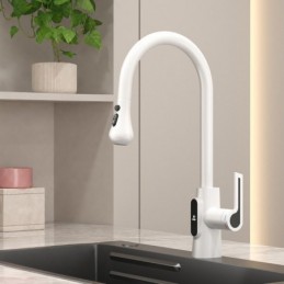 Kitchen Faucet in White in...